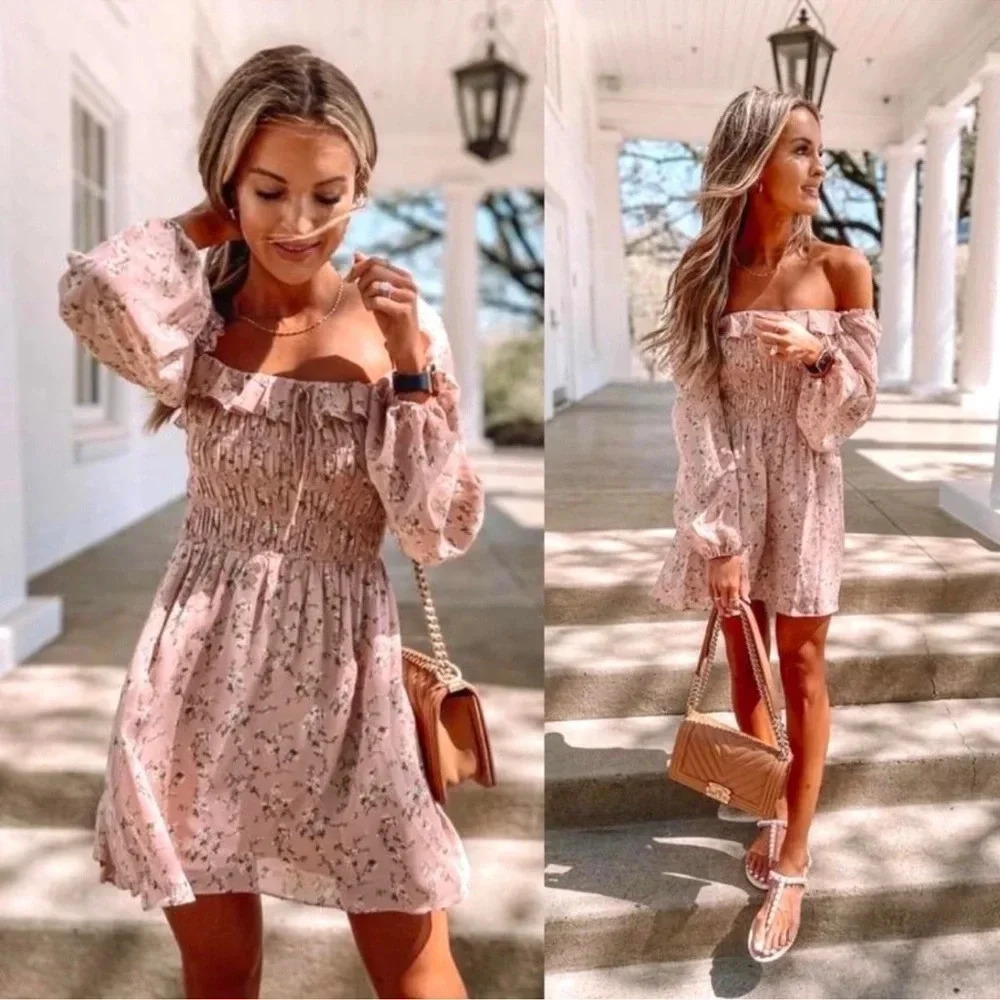 Reformation Morris Long Sleeve Floral Mini Dress in
Melody Pink Floral |…